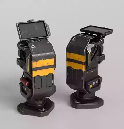 Sci-fi Console Archie Two PBR Low-poly 3D model Sci-fi Console Archie Two PBR Low-poly 3D model