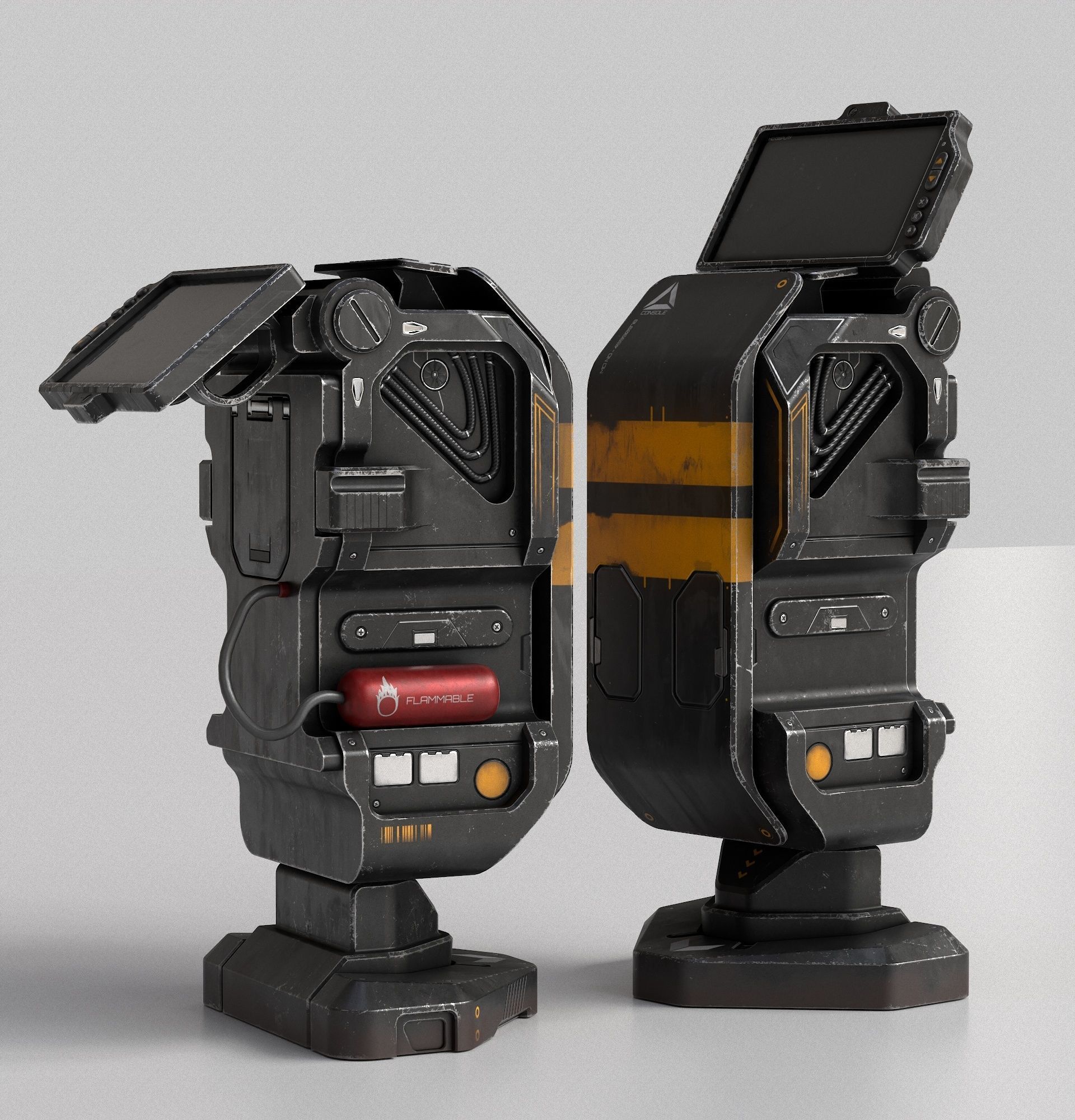 Sci-fi Console Archie Two PBR Low-poly 3D model_5