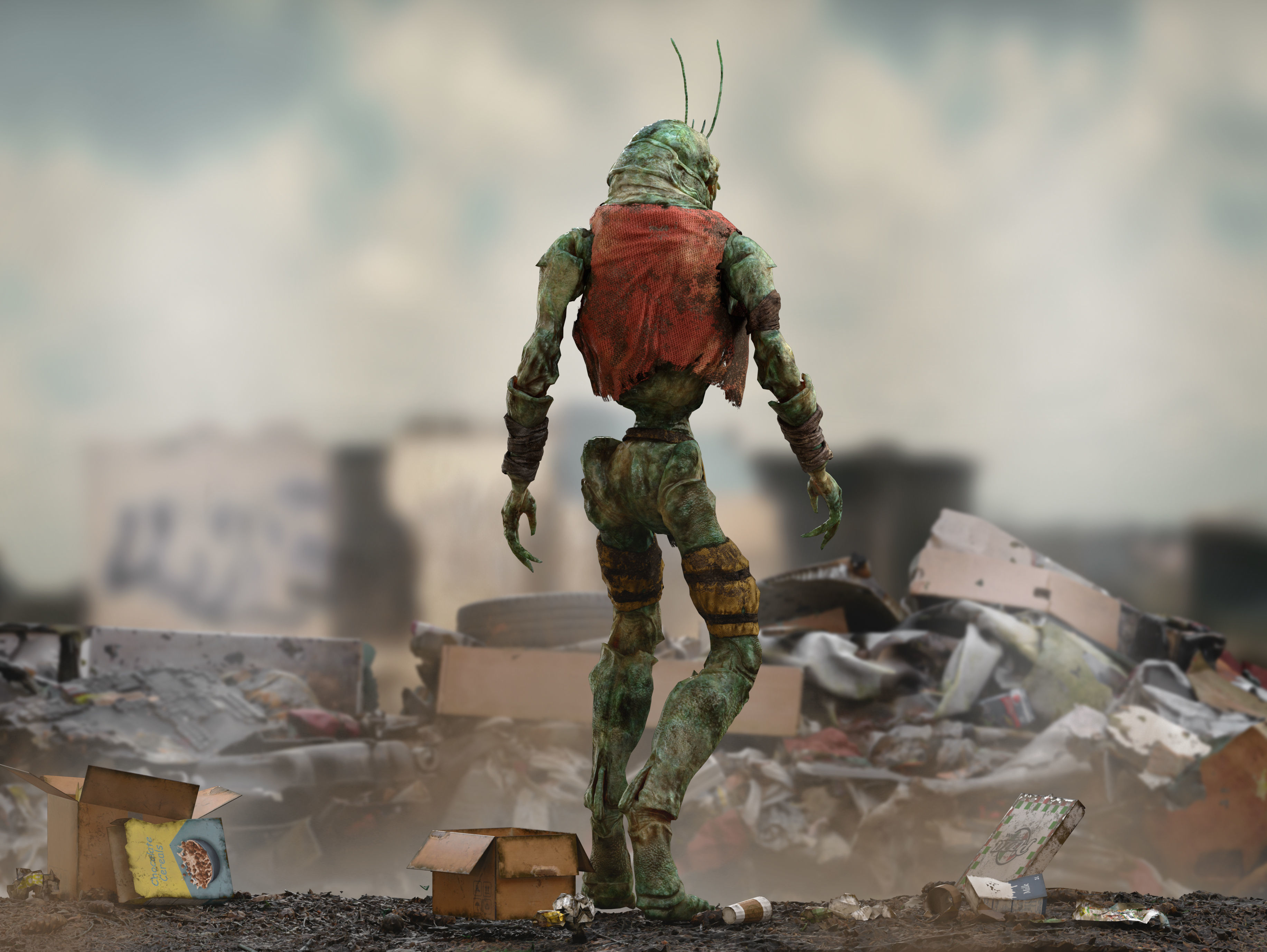 Alien Prawn from District 9 Low-poly 3D model_7