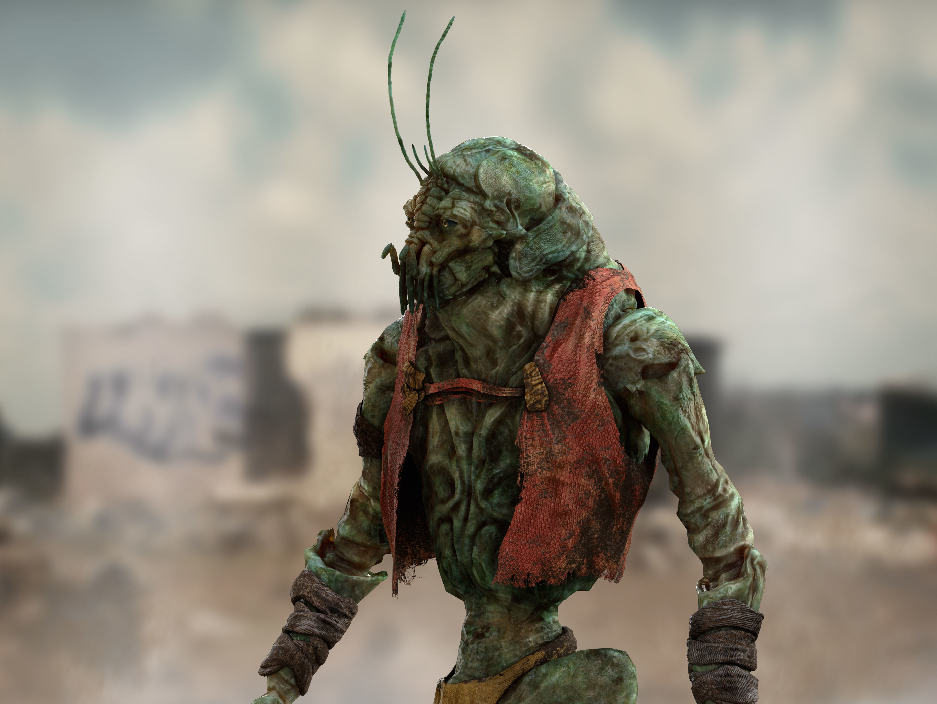 Alien Prawn from District 9 Low-poly 3D model_5