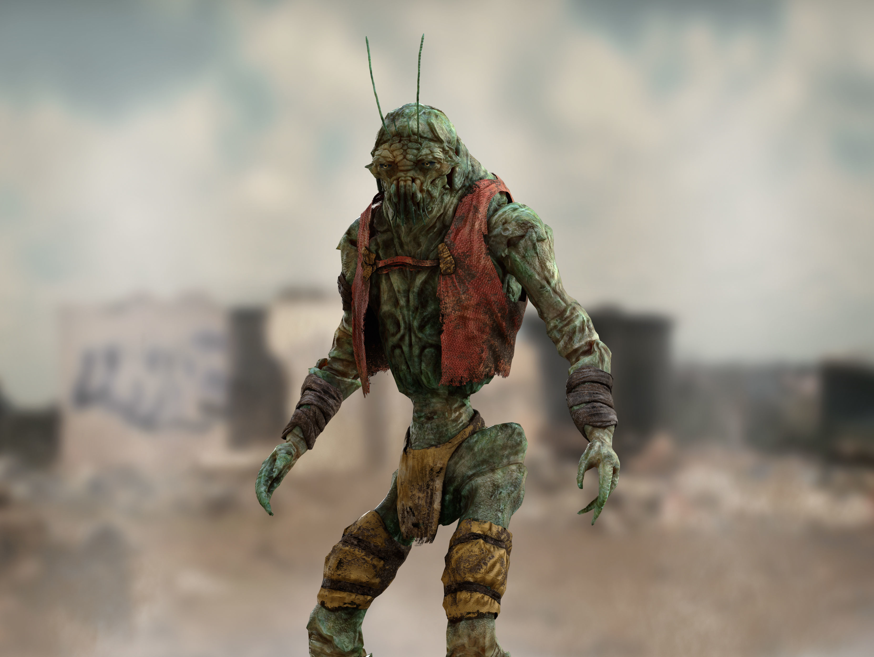 Alien Prawn from District 9 Low-poly 3D model_8