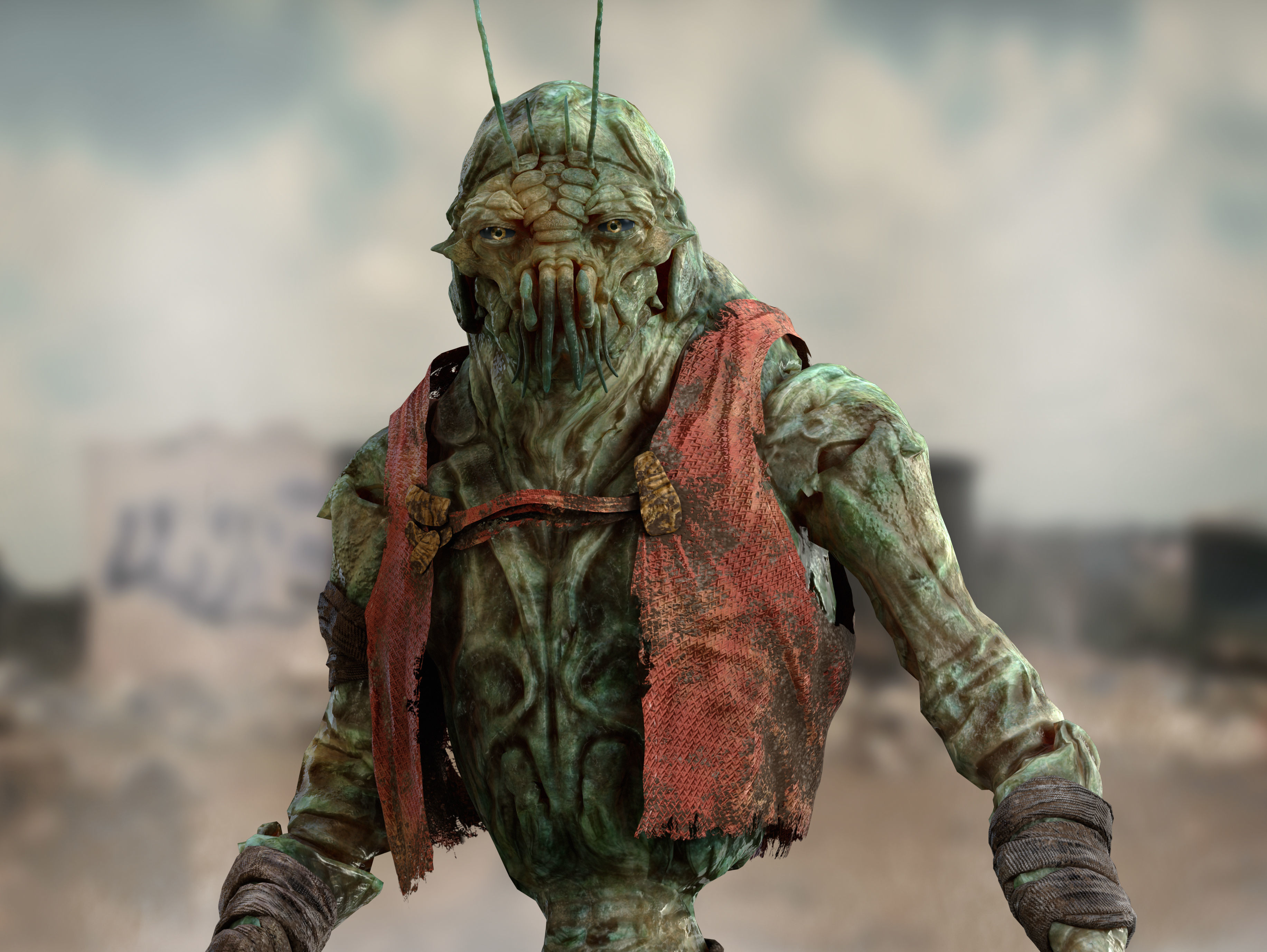 Alien Prawn from District 9 Low-poly 3D model_2