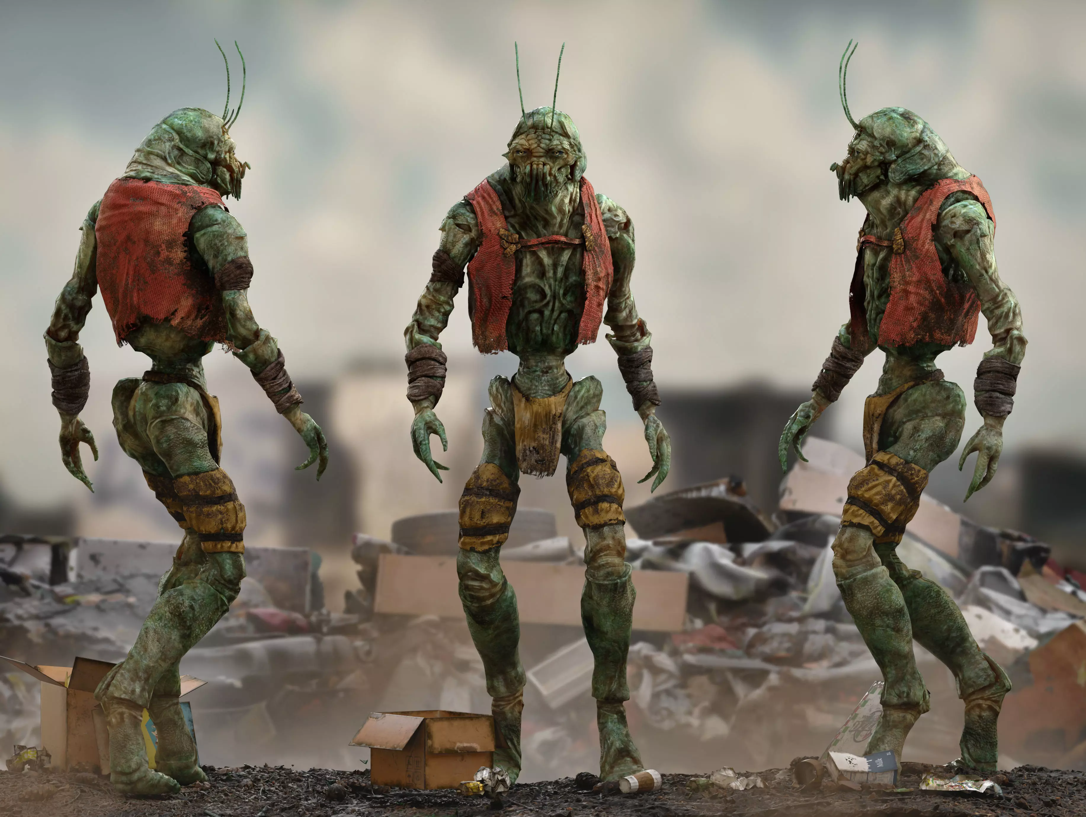 Alien Prawn from District 9 Low-poly 3D model_0