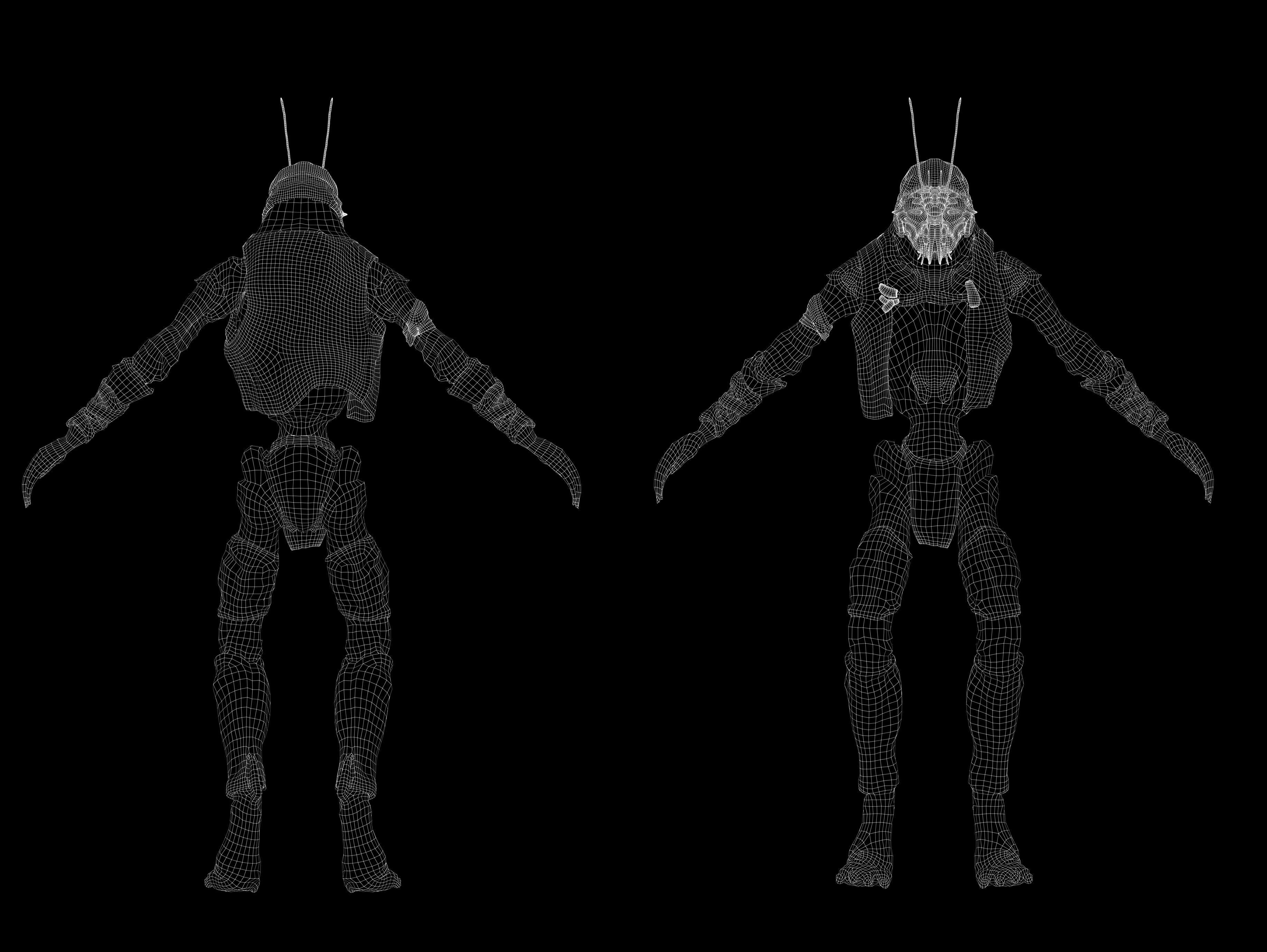 Alien Prawn from District 9 Low-poly 3D model_11