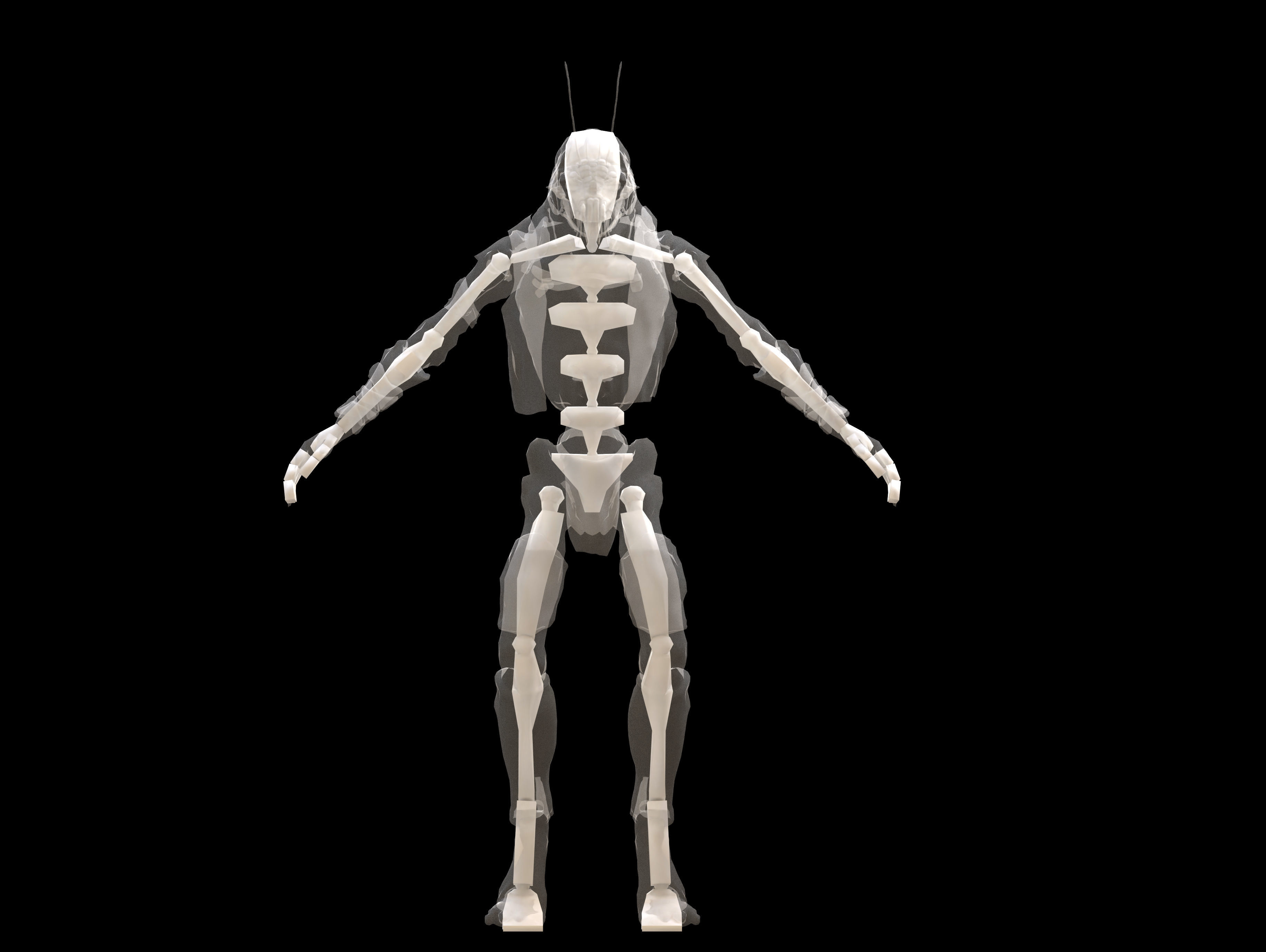 Alien Prawn from District 9 Low-poly 3D model_12