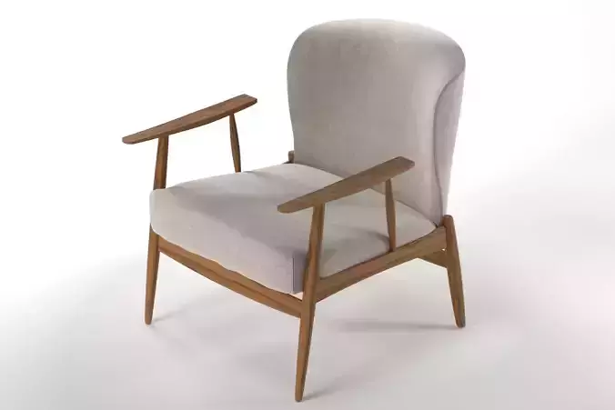 Troubadour Armchair by CB2 3D model