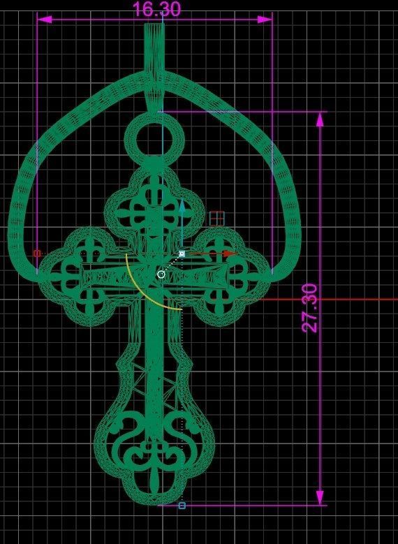 Krest cross 7 3D print model_7