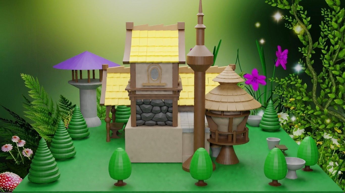 Fairytale house 9 3D model_1