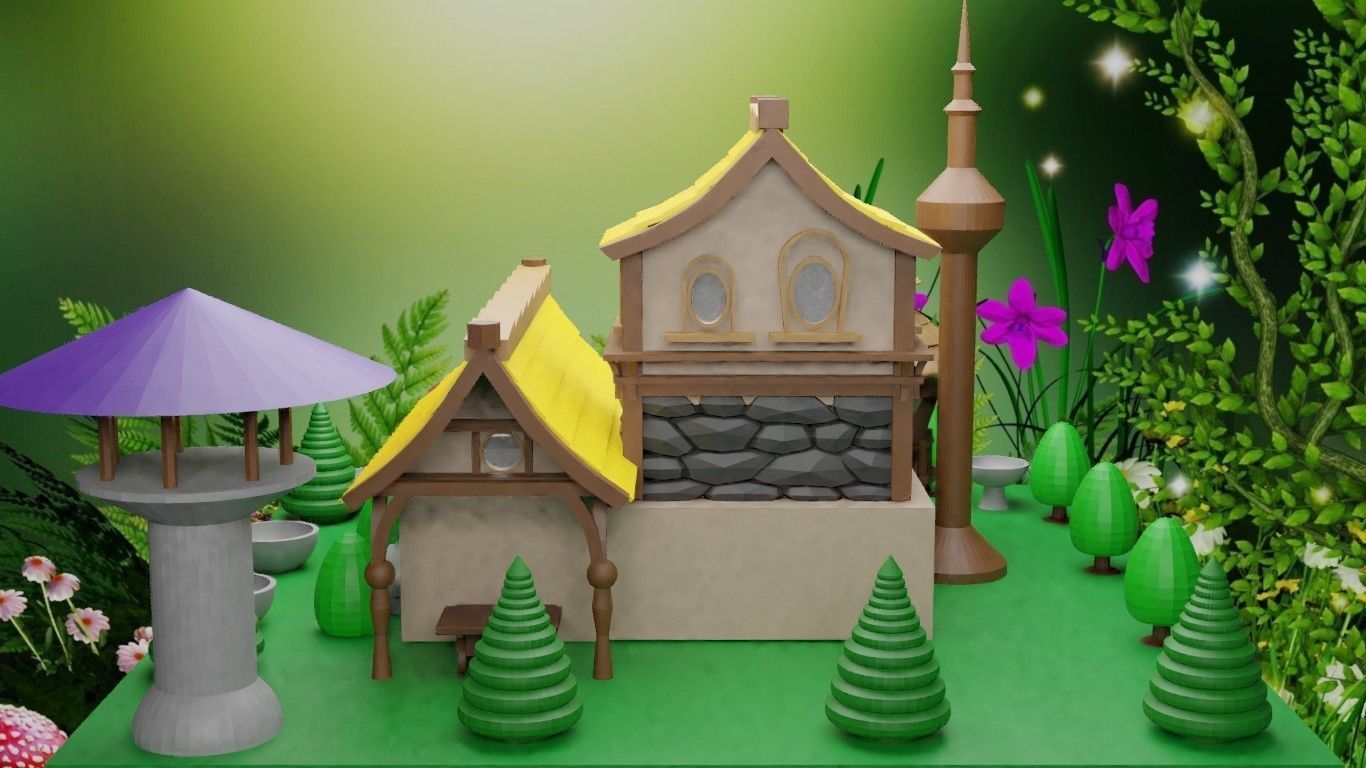 Fairytale house 9 3D model_2