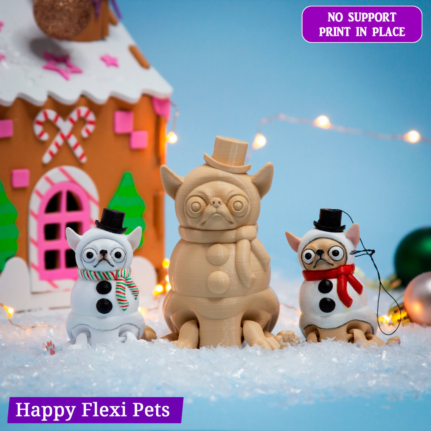 Chihuahua the Snowman - Christmas Collection  Free 3D print model_2