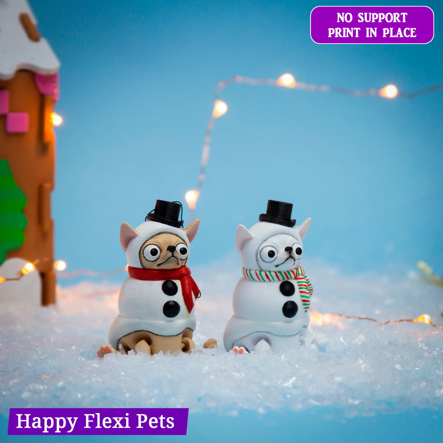 Chihuahua the Snowman - Christmas Collection  Free 3D print model_1