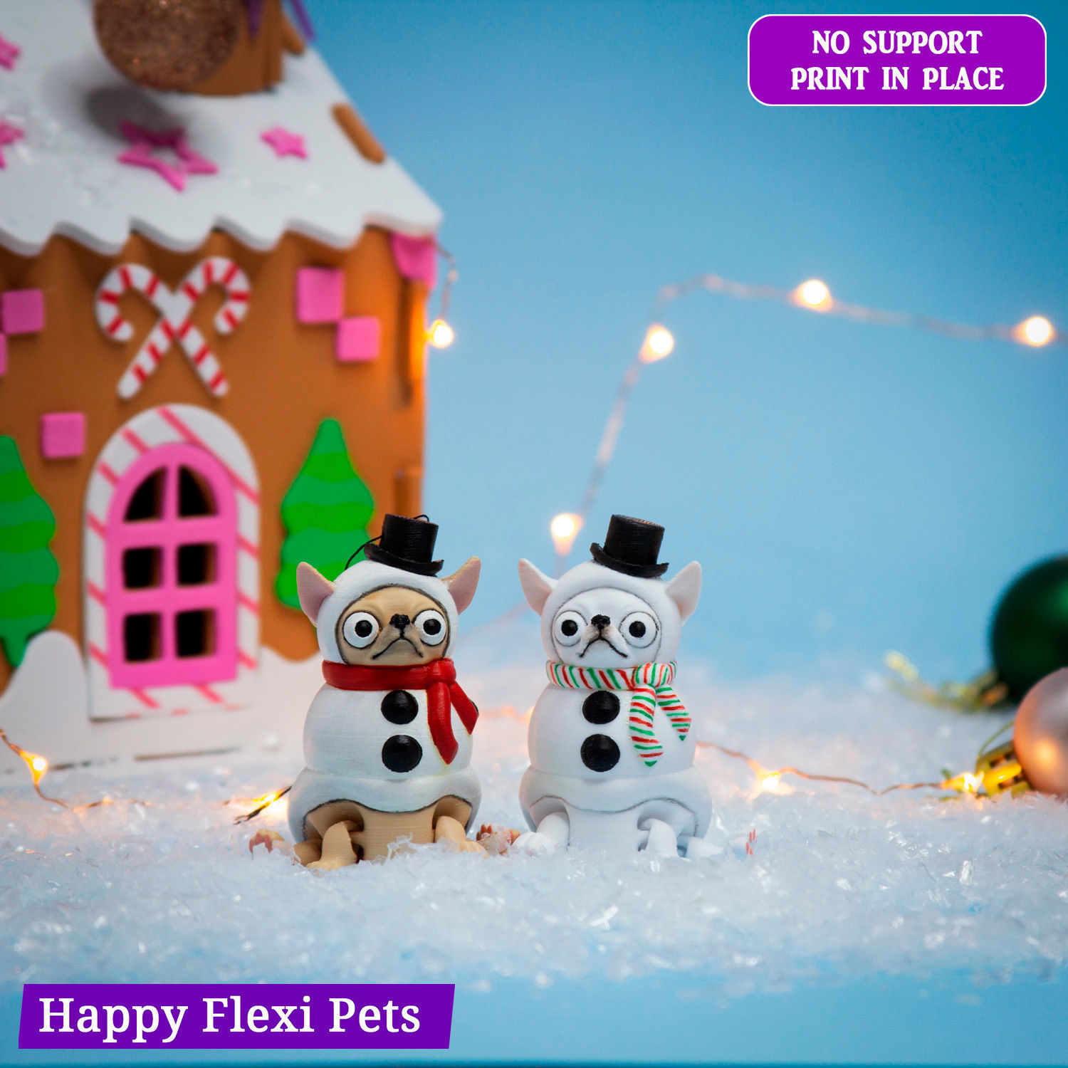 Chihuahua the Snowman - Christmas Collection  Free 3D print model_3