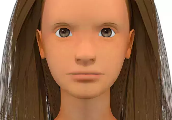 Girl with brown hair