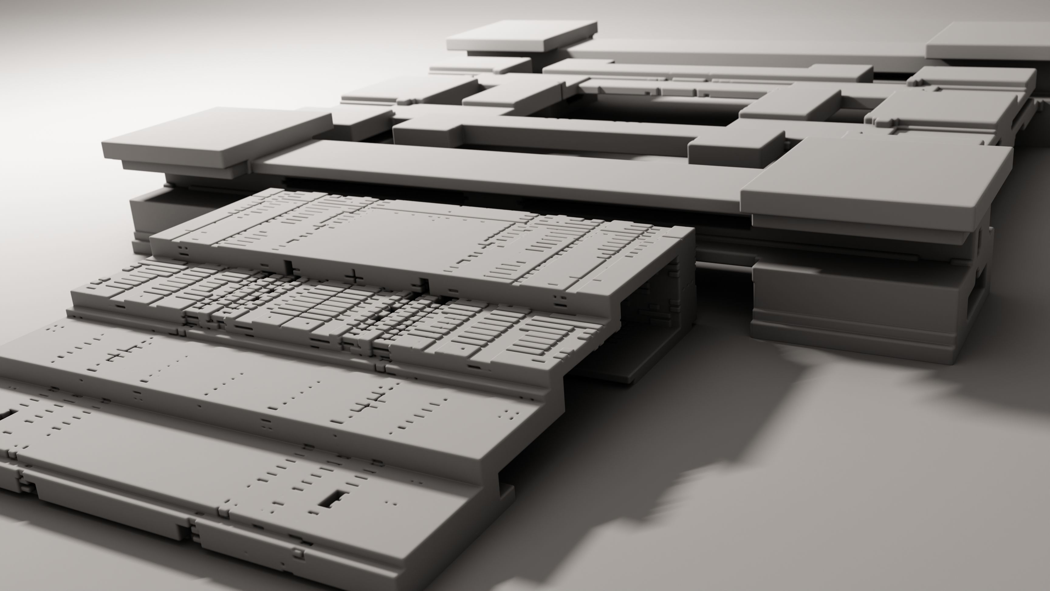 Modern Portico 3D model_6