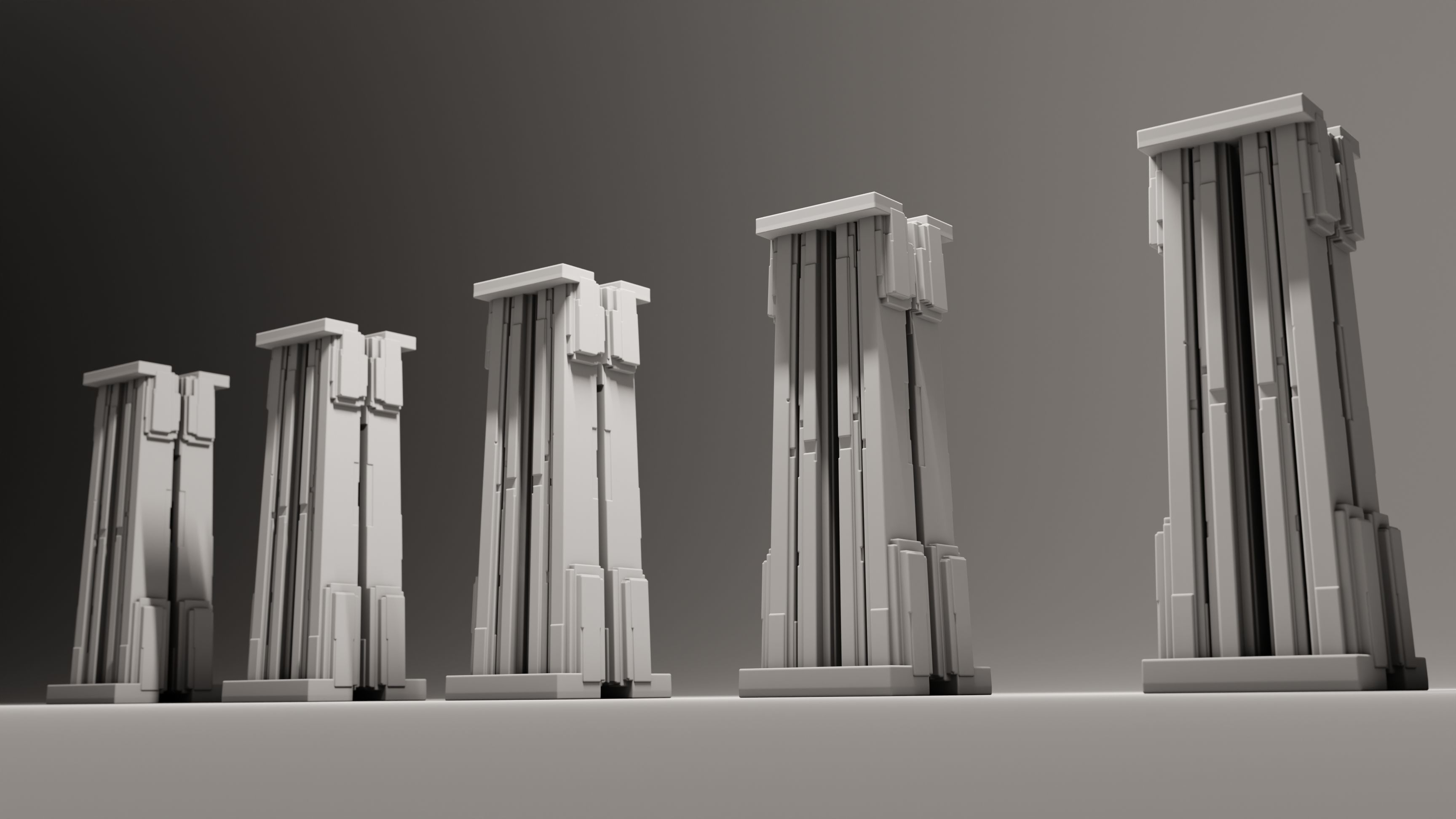 Modern Portico 3D model_3