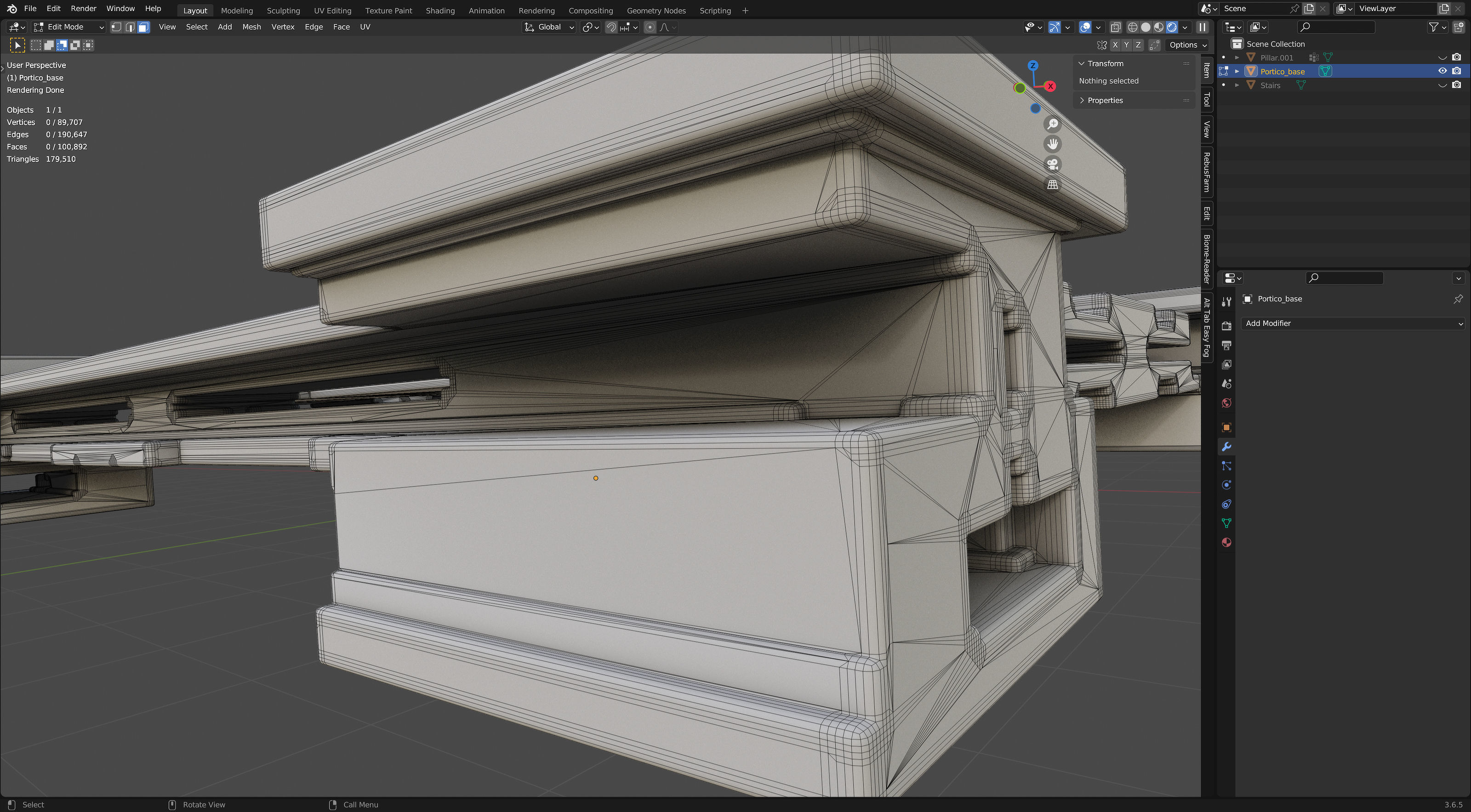 Modern Portico 3D model_16