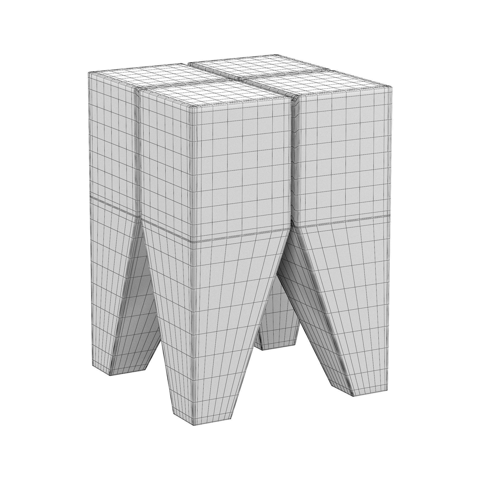 Pure Triangle Side Table 3D model_4