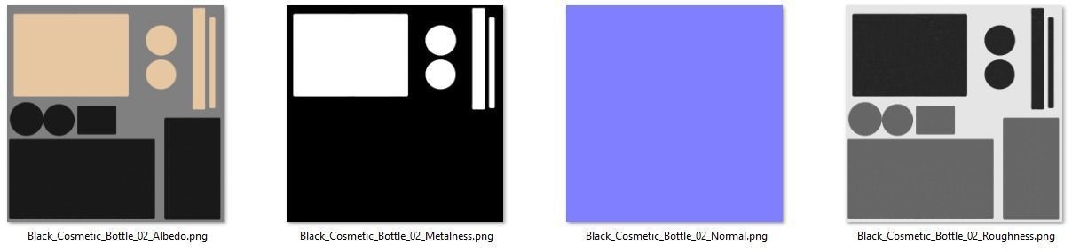 Black Cosmetic Bottle 02 3D model_12