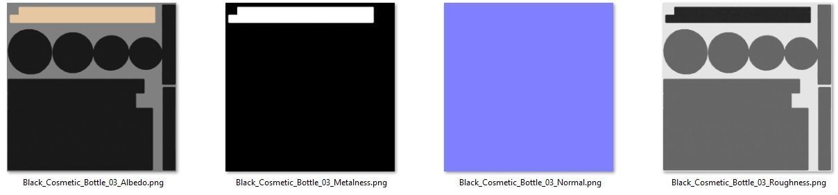 Black Cosmetic Bottle 03 3D model_11