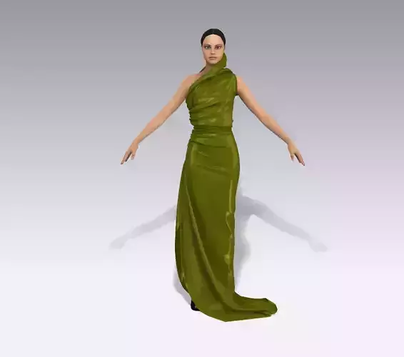3d draped gown