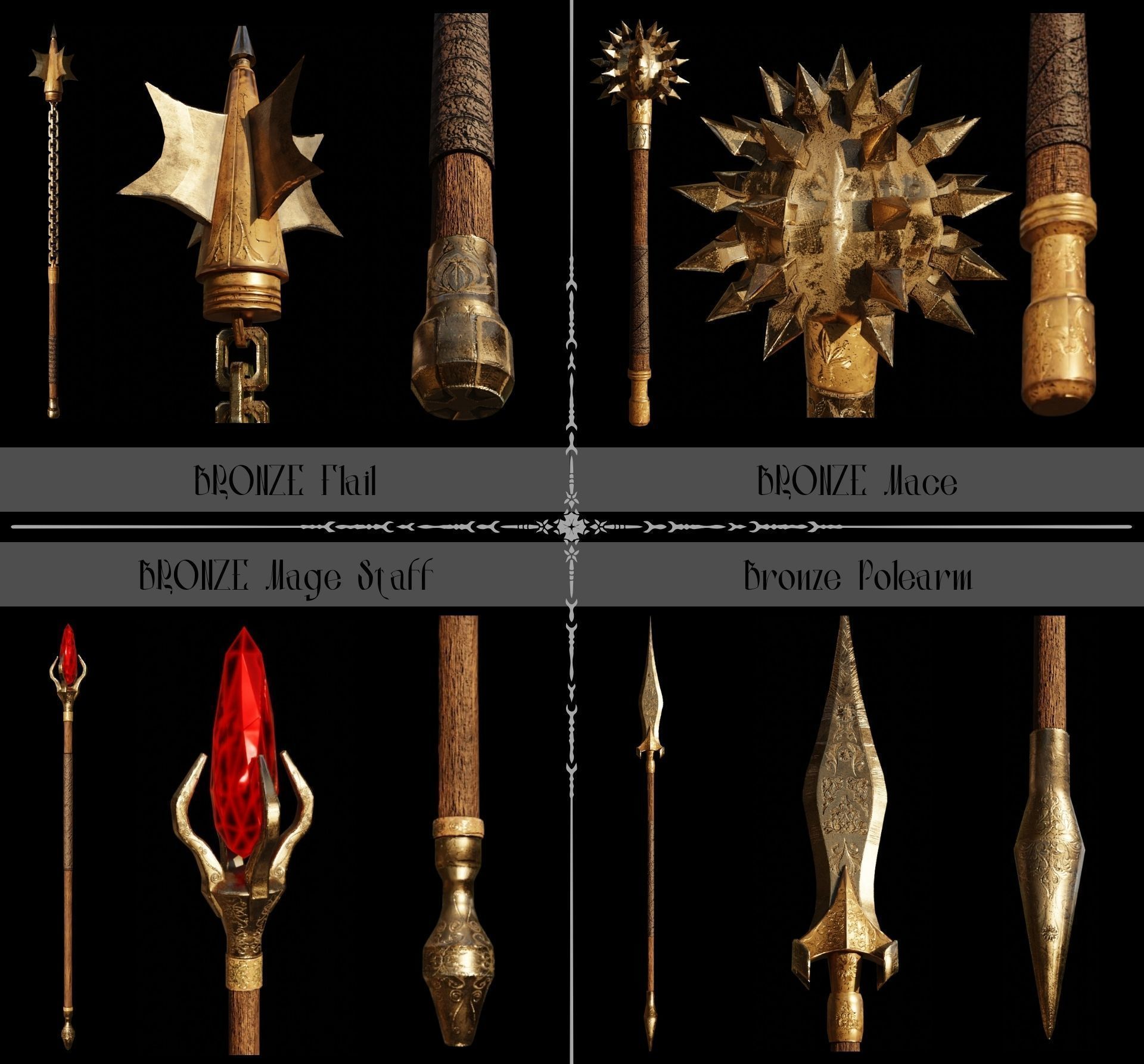 Second Medieval Collection Low-poly 3D model_1