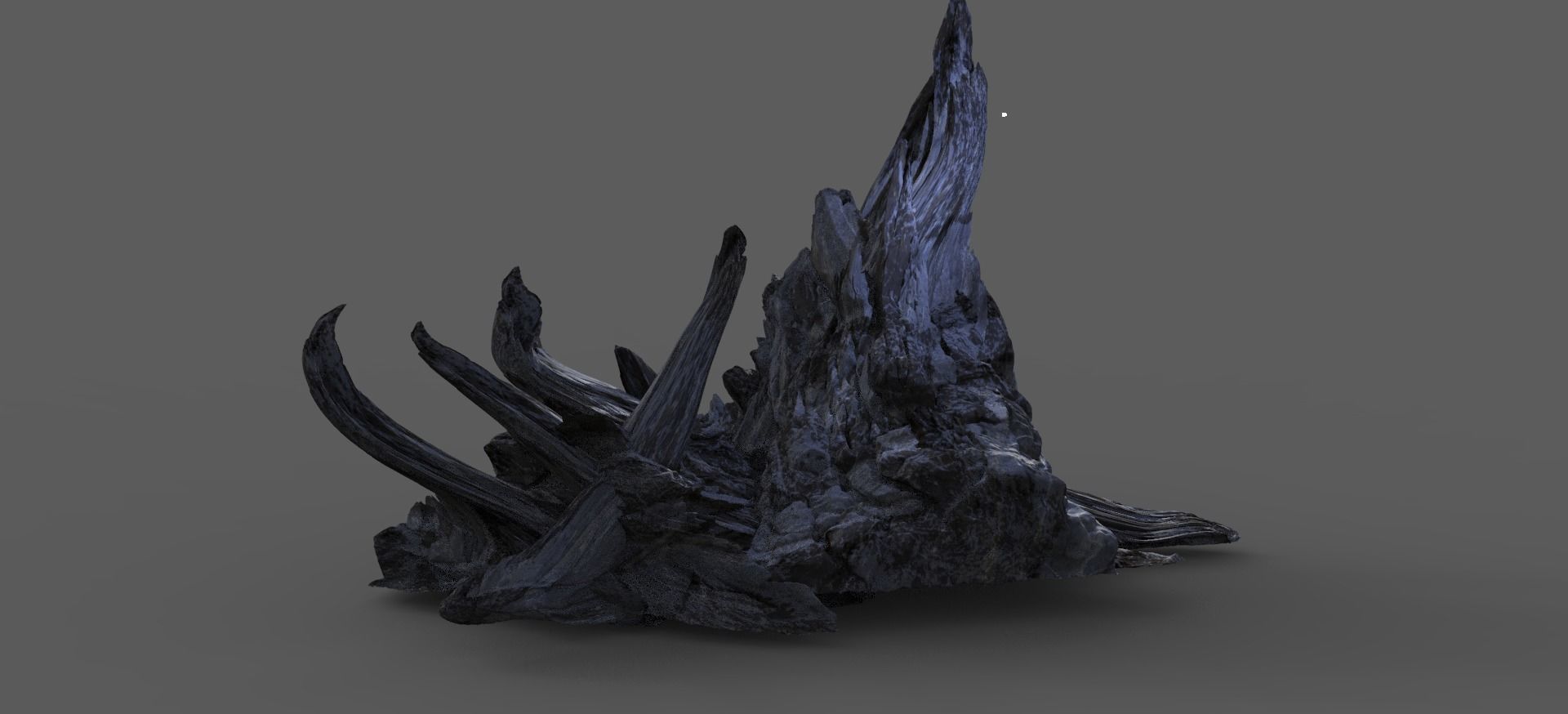 Prehistoric ice cliff rocks 3D model_1