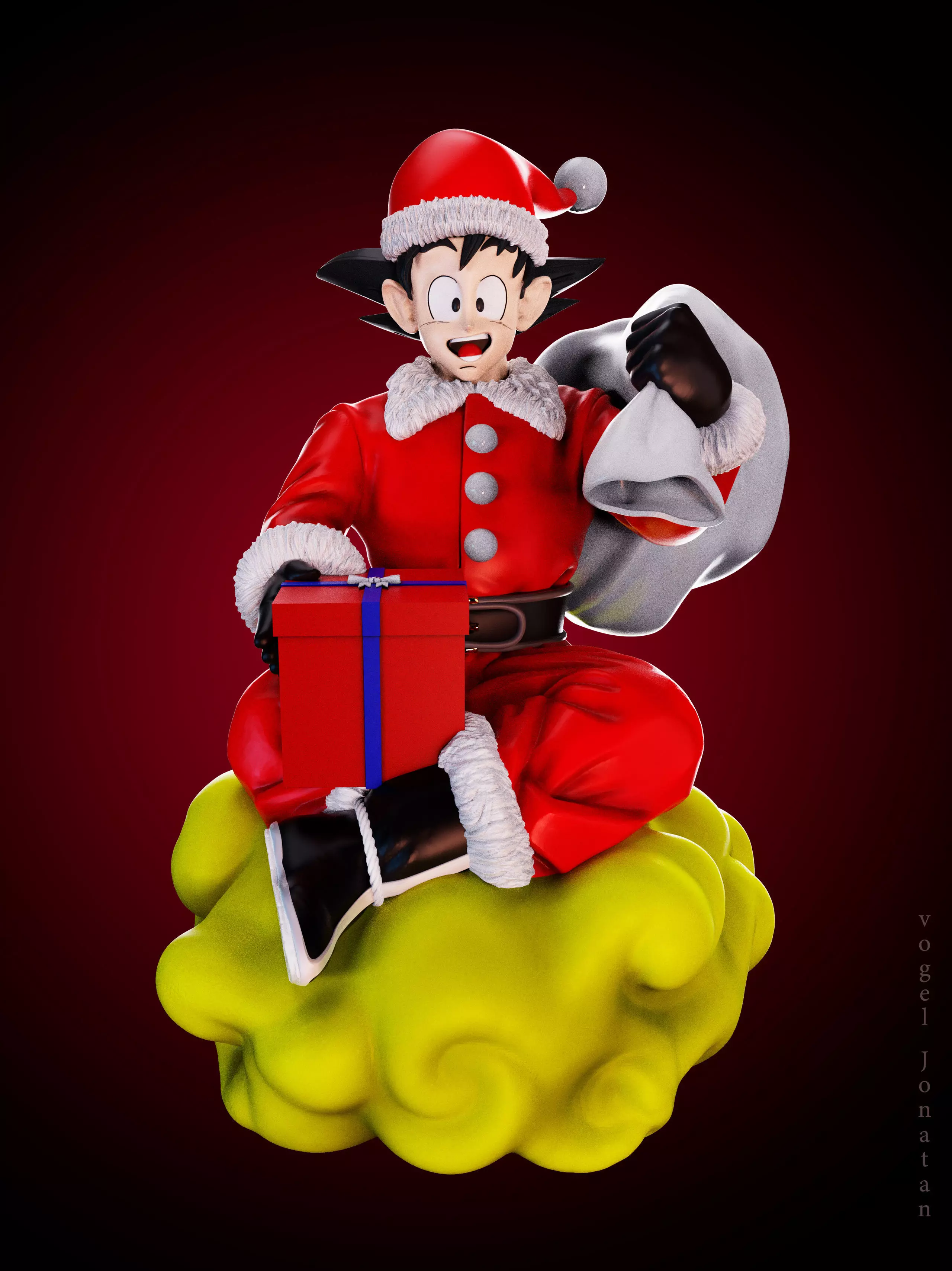 Goku Navidad 3D print model_0