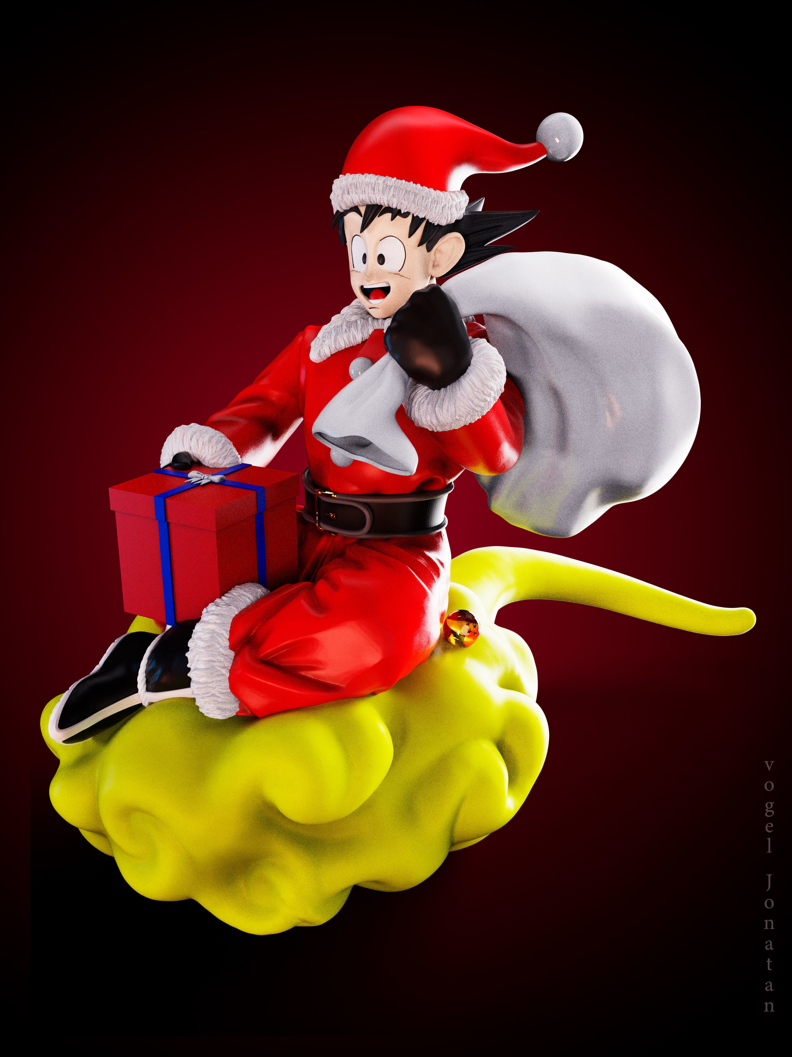 Goku Navidad 3D print model_2