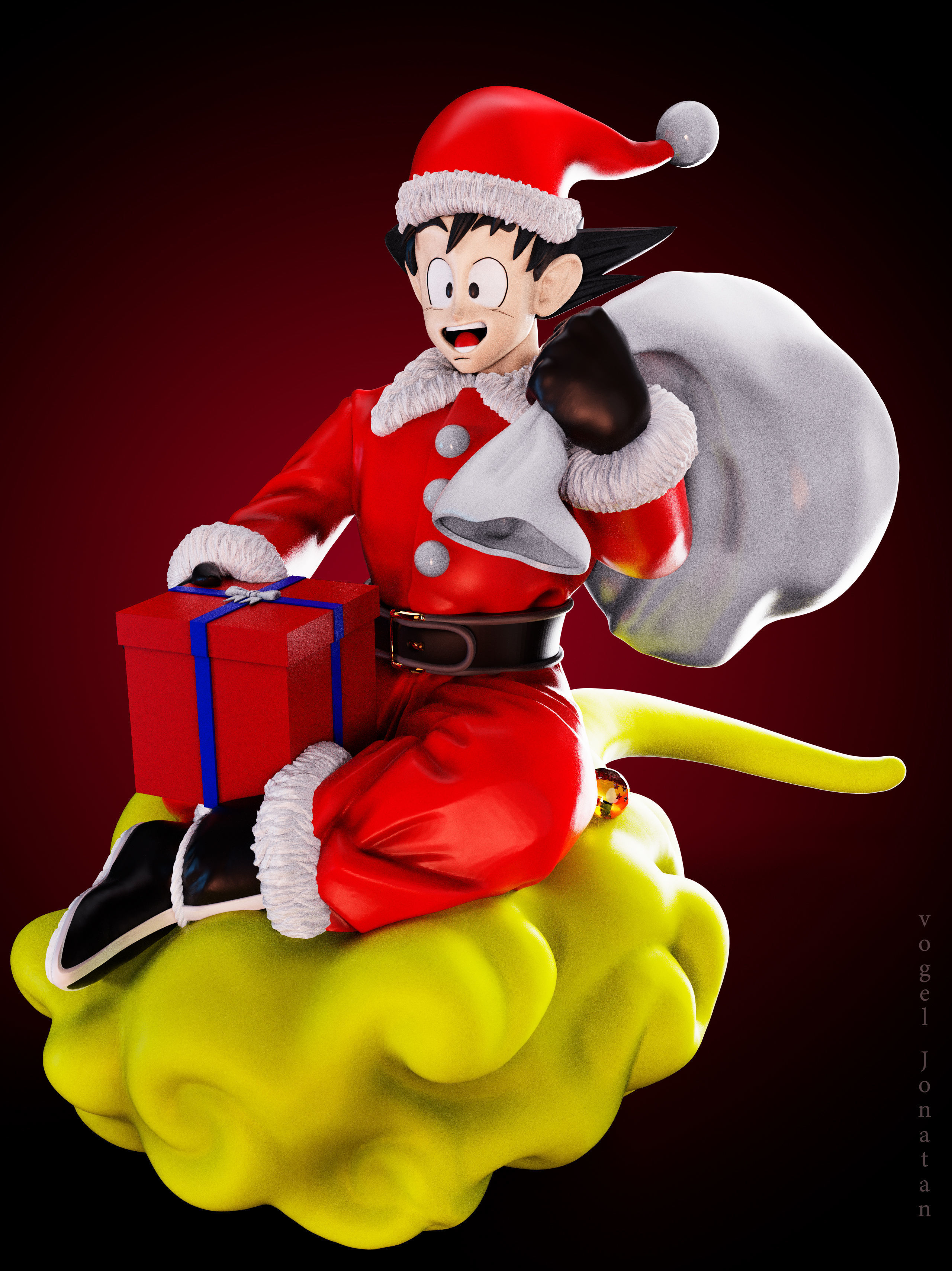 Goku Navidad 3D print model_1