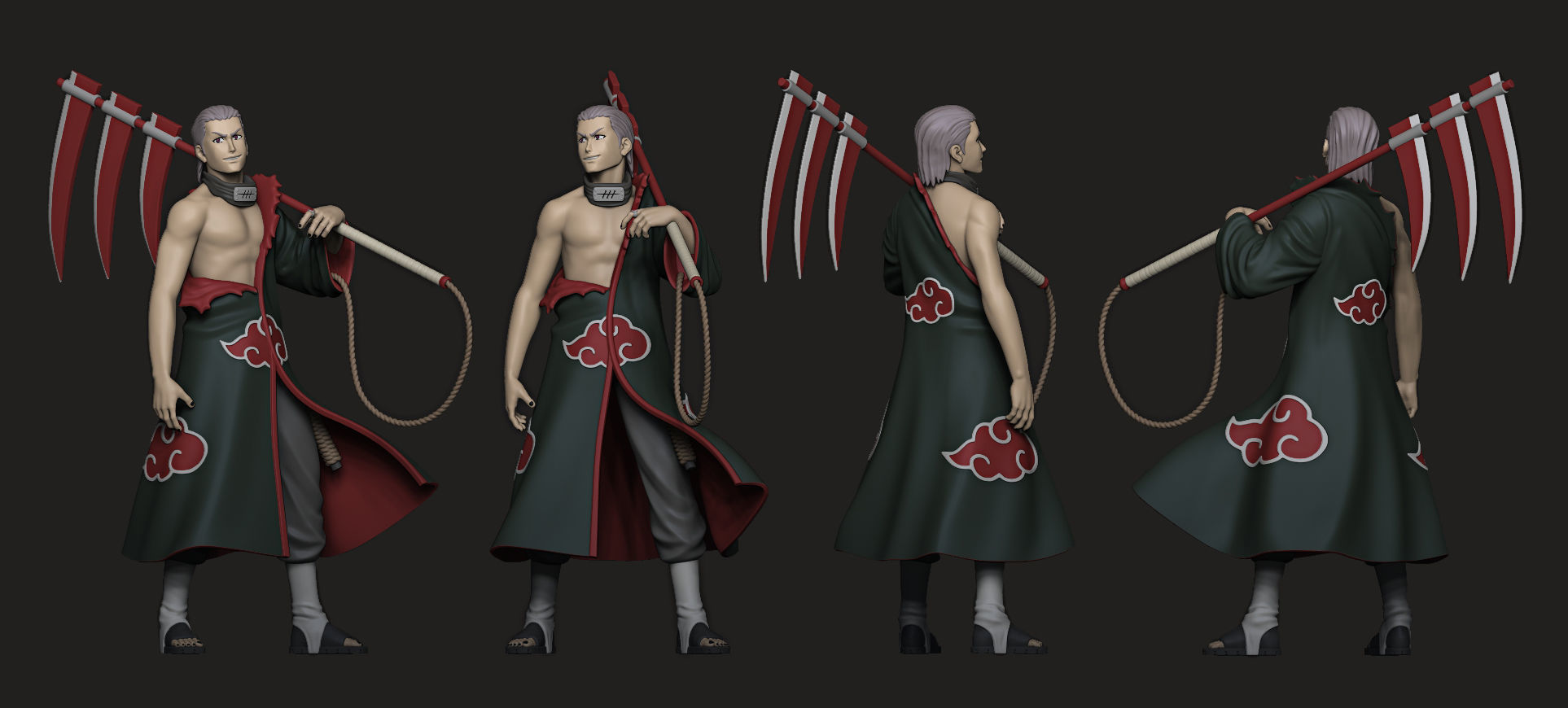 Hidan Akatsuki from Naruto 3D print model_4