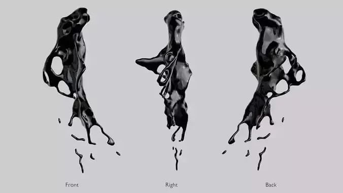 Liquid Drips Animation 3D model
