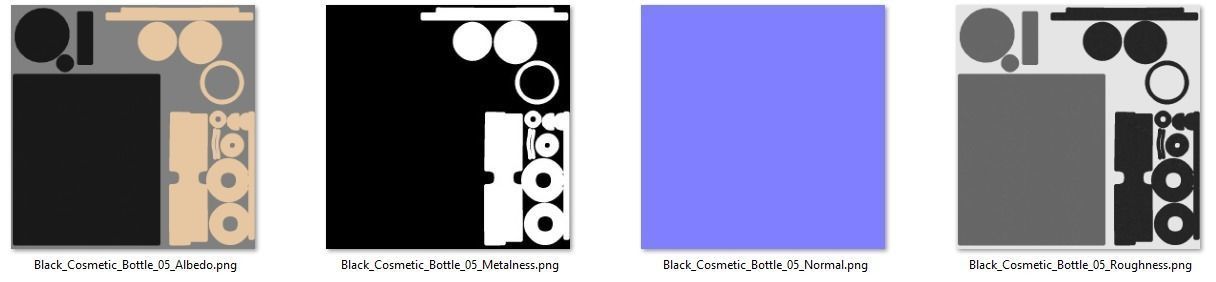 Black Cosmetic Bottle 05 3D model_13