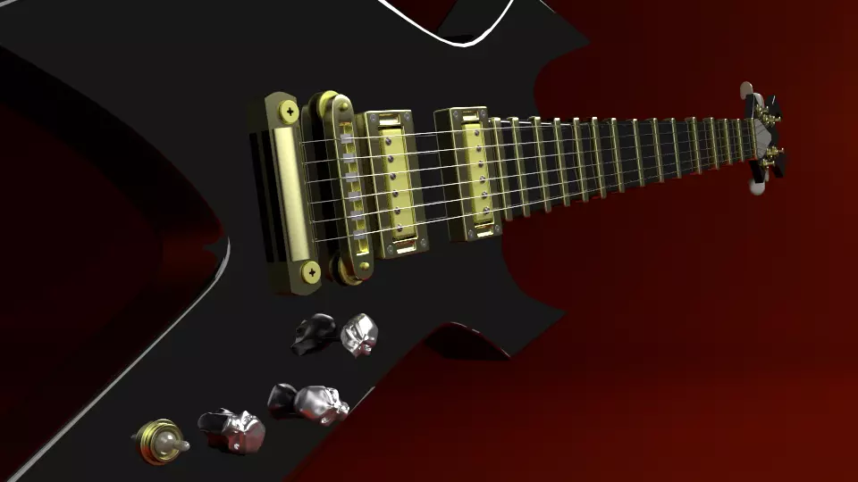 Electric Guitar 3D model_0