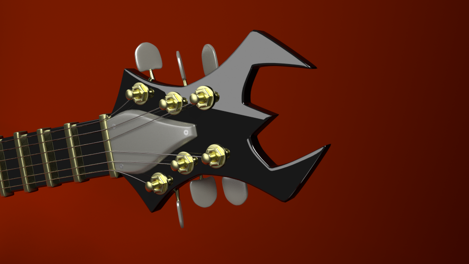 Electric Guitar 3D model_2