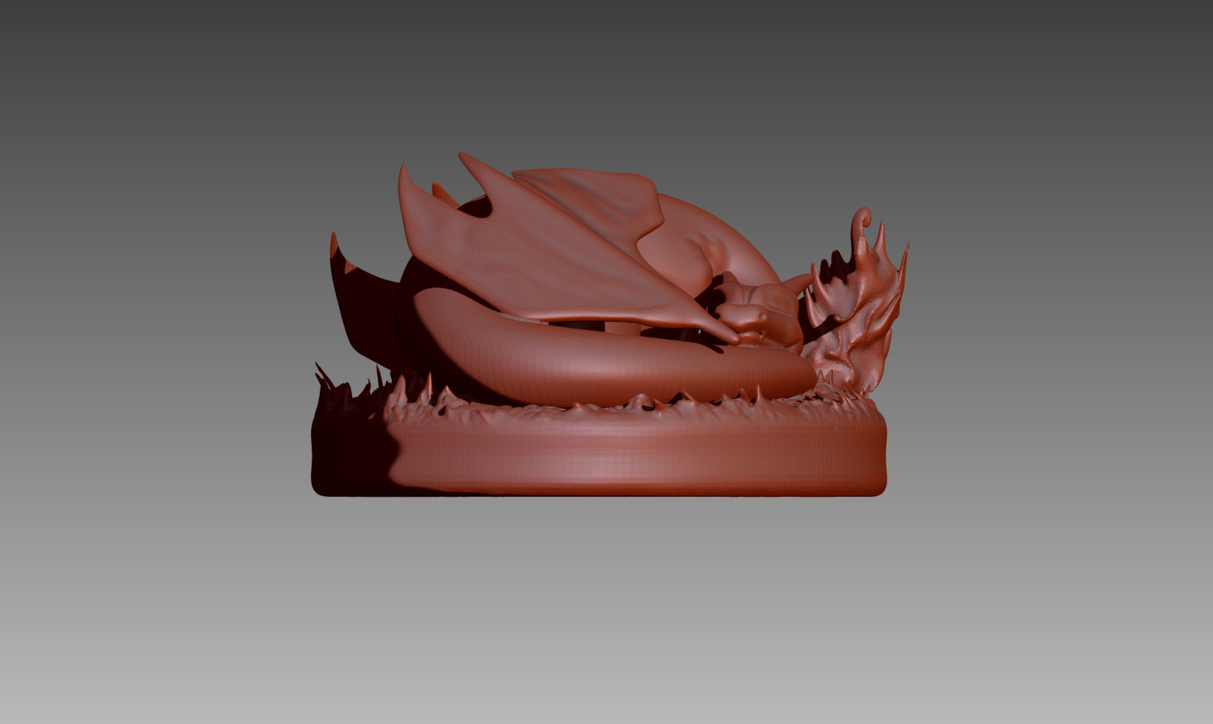Charizard sleeping Pokemon OBJ STL 3D print model_8
