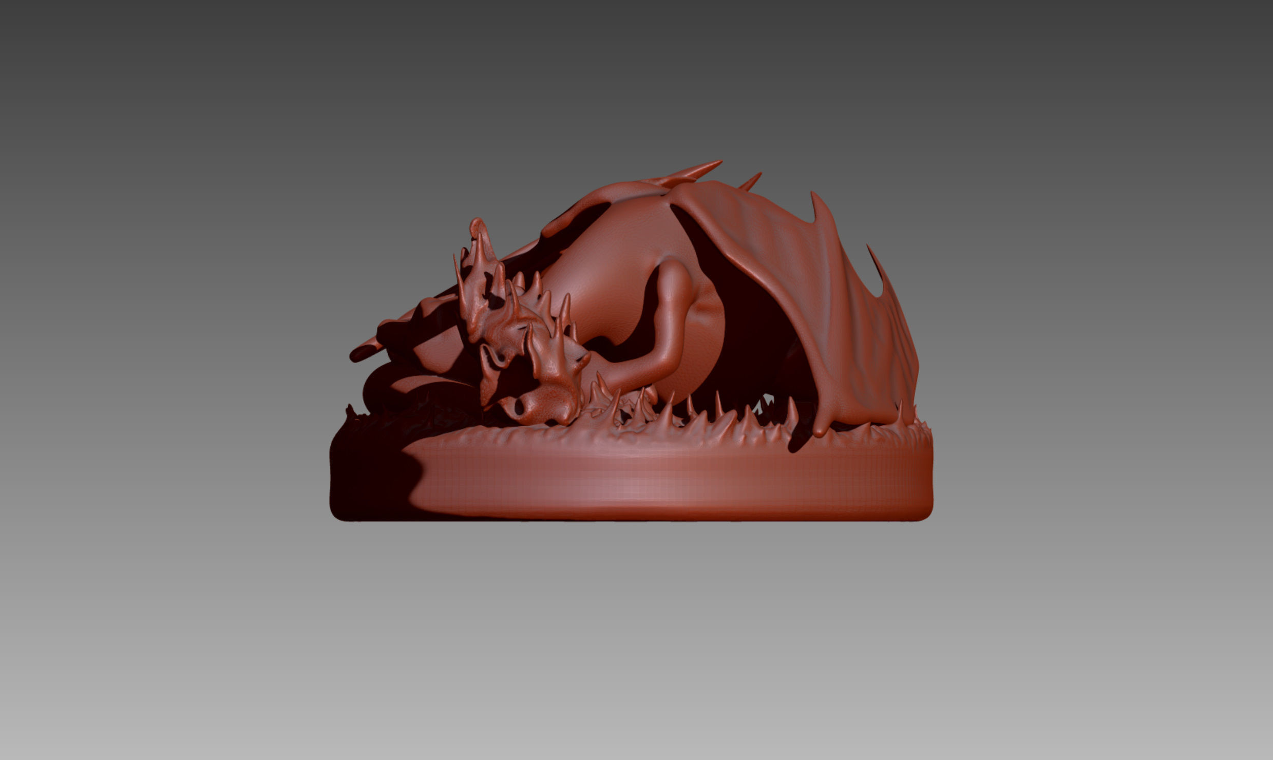 Charizard sleeping Pokemon OBJ STL 3D print model_3