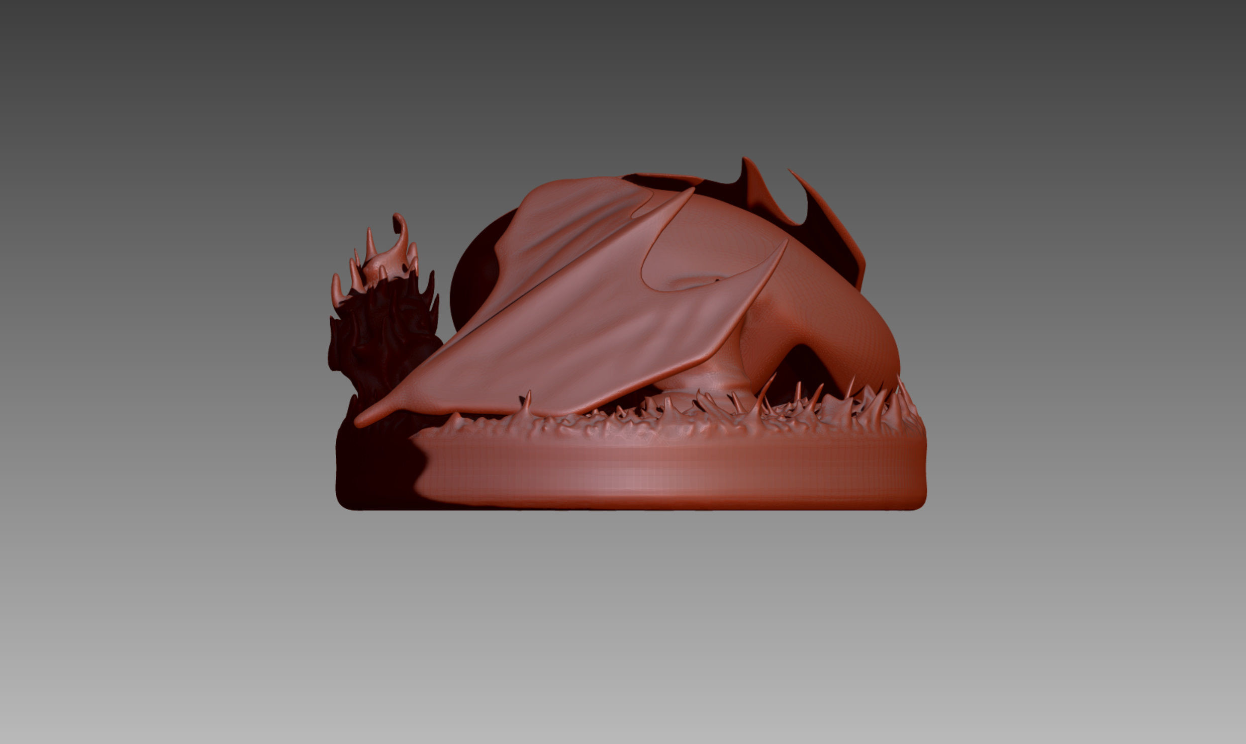 Charizard sleeping Pokemon OBJ STL 3D print model_5