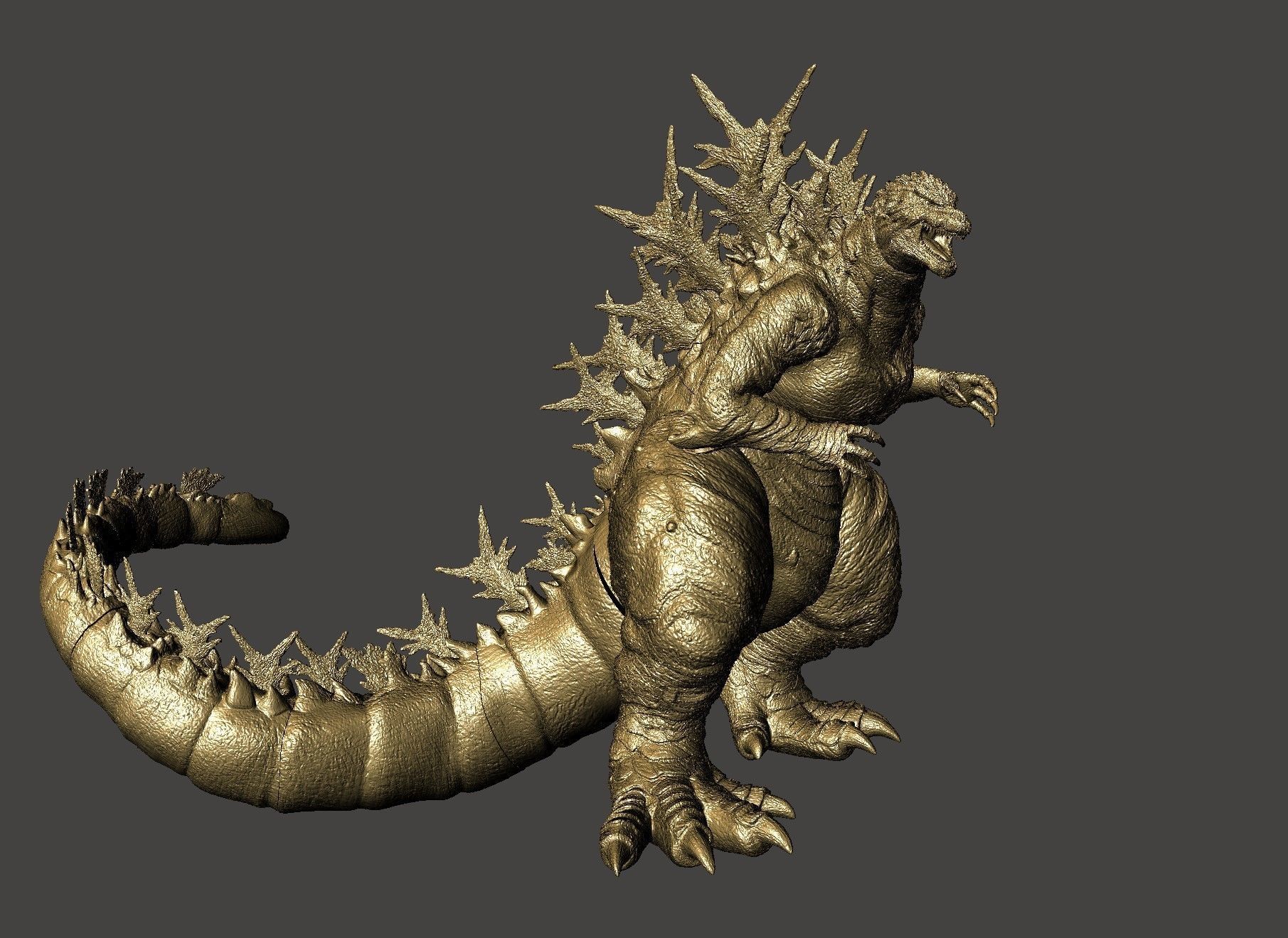 GODZILLA MINUS ONE -1 EXTREME DETAIL DYNAMIC POSE keyed and cut 3D print model_39