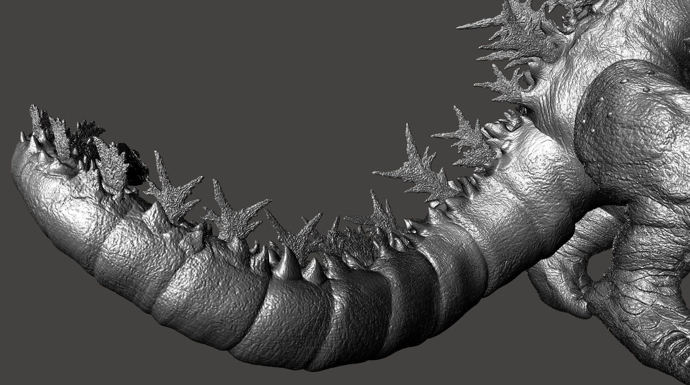 GODZILLA MINUS ONE -1 EXTREME DETAIL DYNAMIC POSE keyed and cut 3D print model_33