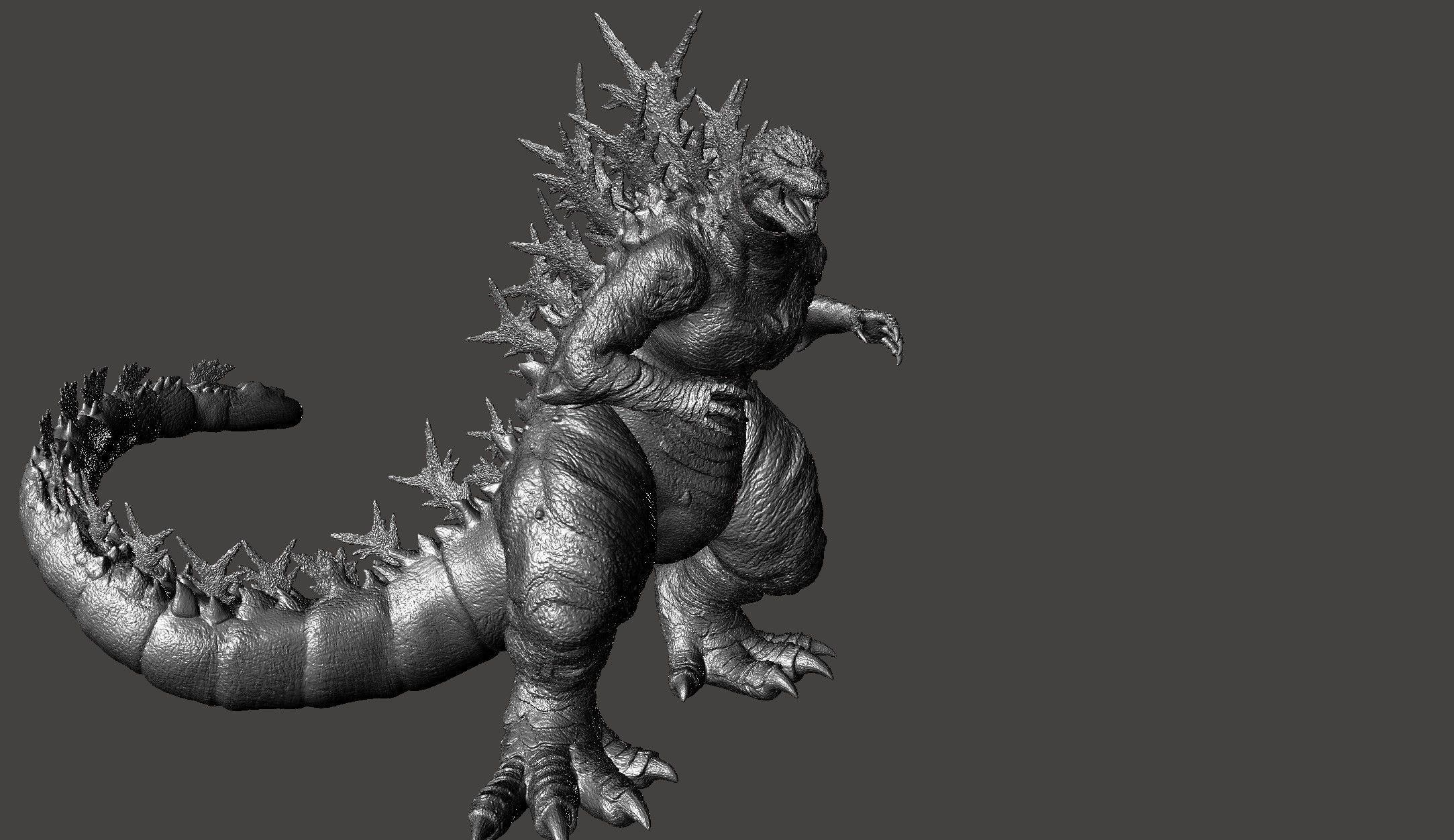 GODZILLA MINUS ONE -1 EXTREME DETAIL DYNAMIC POSE keyed and cut 3D print model_8