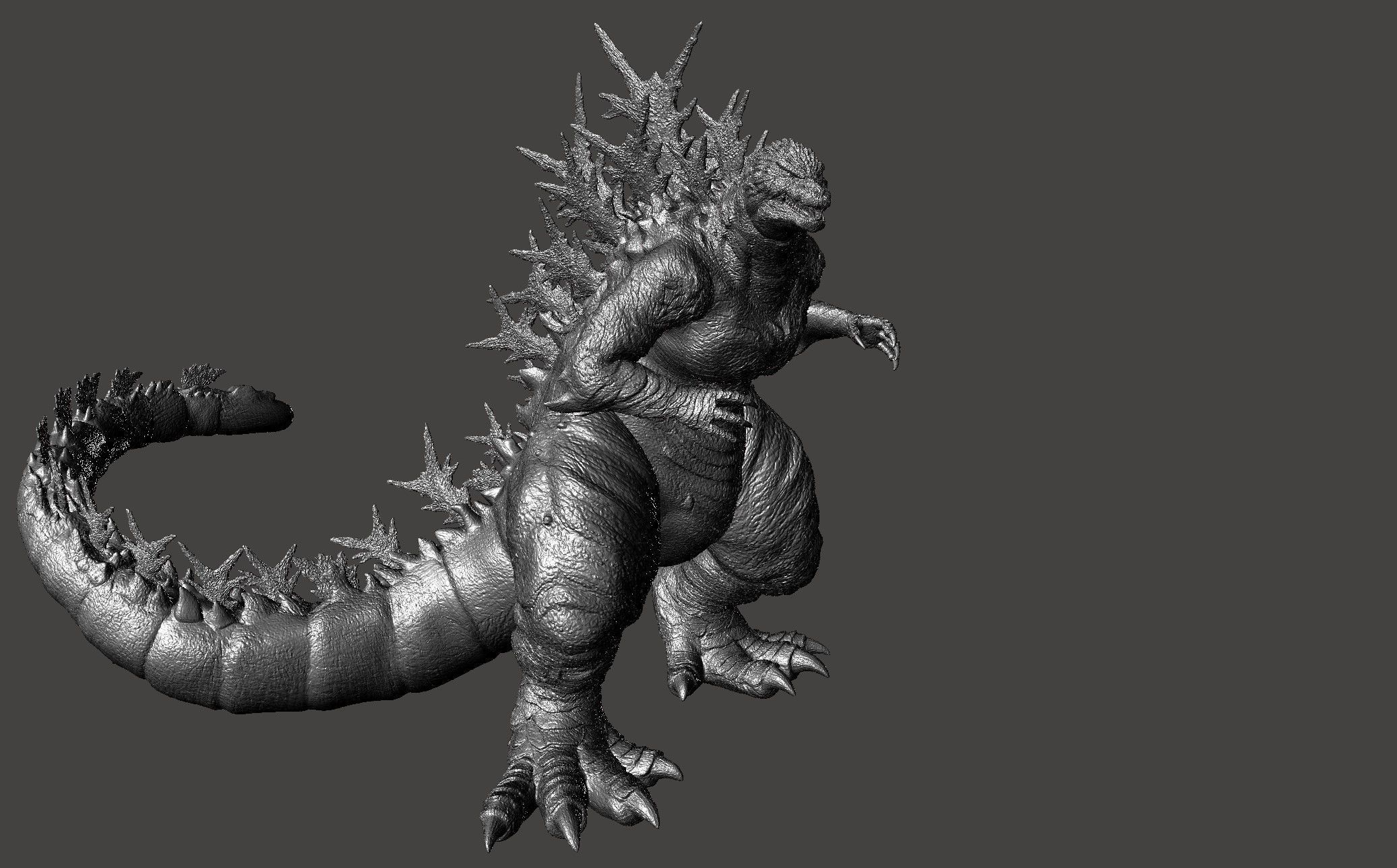 GODZILLA MINUS ONE -1 EXTREME DETAIL DYNAMIC POSE keyed and cut 3D print model_10