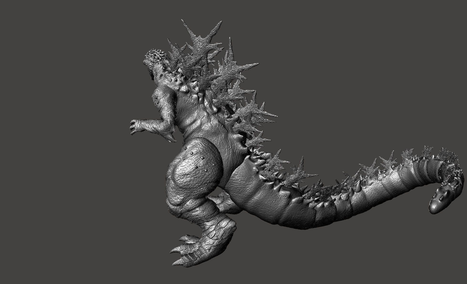 GODZILLA MINUS ONE -1 EXTREME DETAIL DYNAMIC POSE keyed and cut 3D print model_25