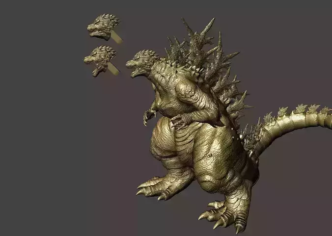 GODZILLA MINUS ONE -1 EXTREME DETAIL DYNAMIC POSE keyed and cut 3D print model