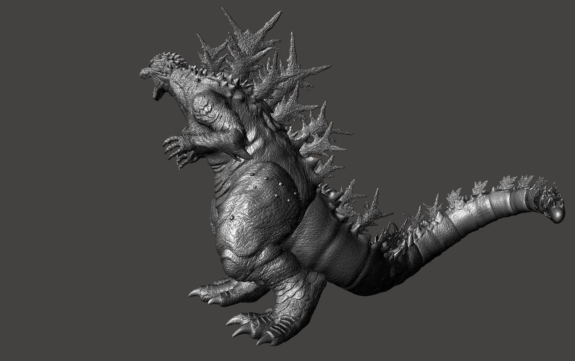 GODZILLA MINUS ONE -1 EXTREME DETAIL DYNAMIC POSE keyed and cut 3D print model_28