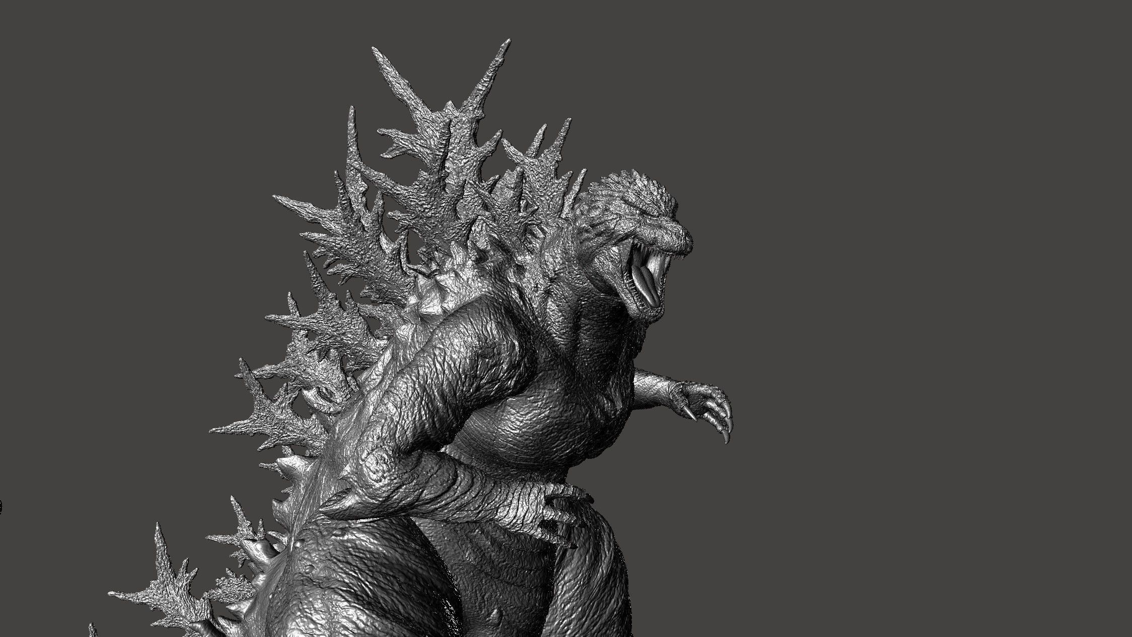 GODZILLA MINUS ONE -1 EXTREME DETAIL DYNAMIC POSE keyed and cut 3D print model_9