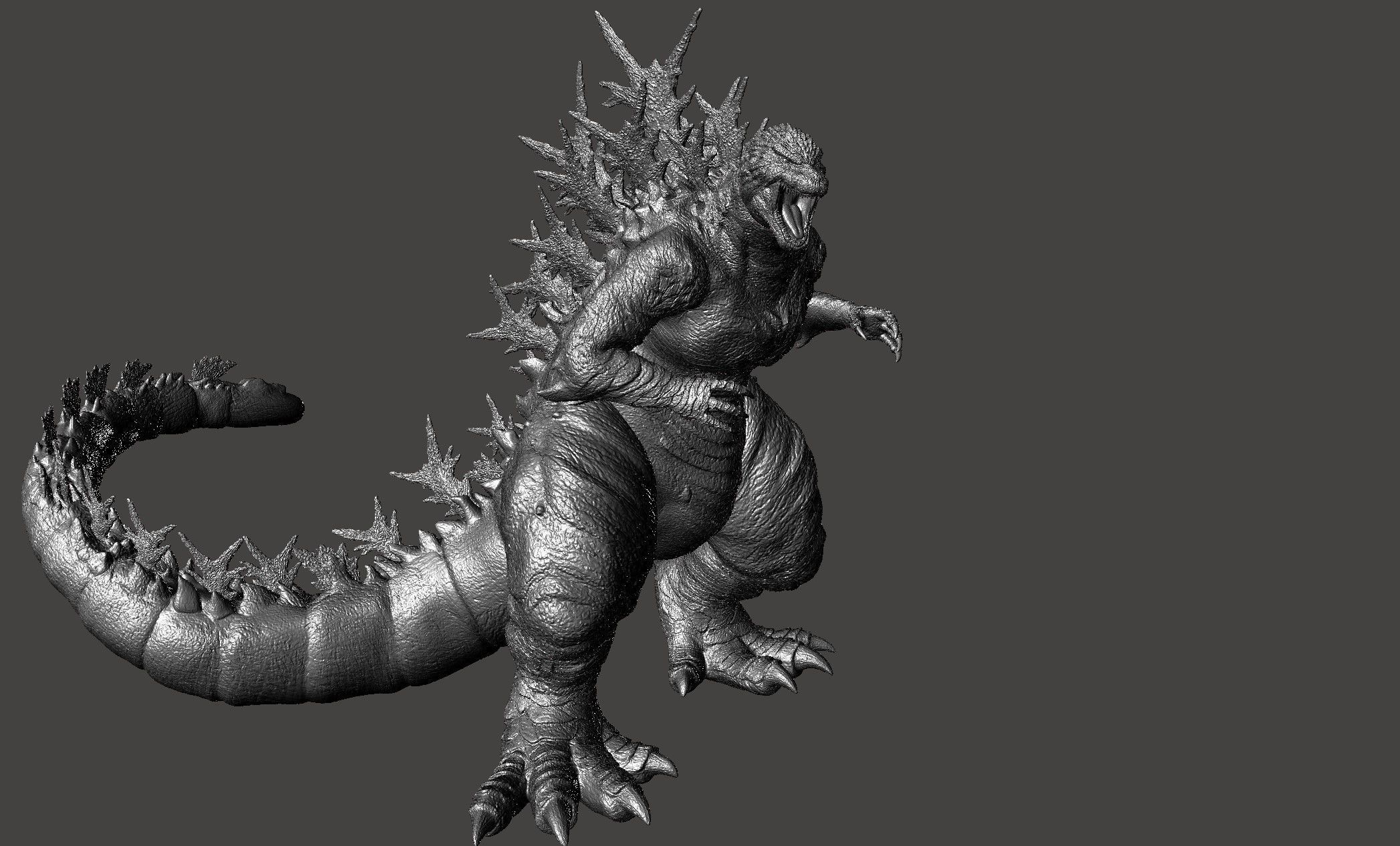 GODZILLA MINUS ONE -1 EXTREME DETAIL DYNAMIC POSE keyed and cut 3D print model_6