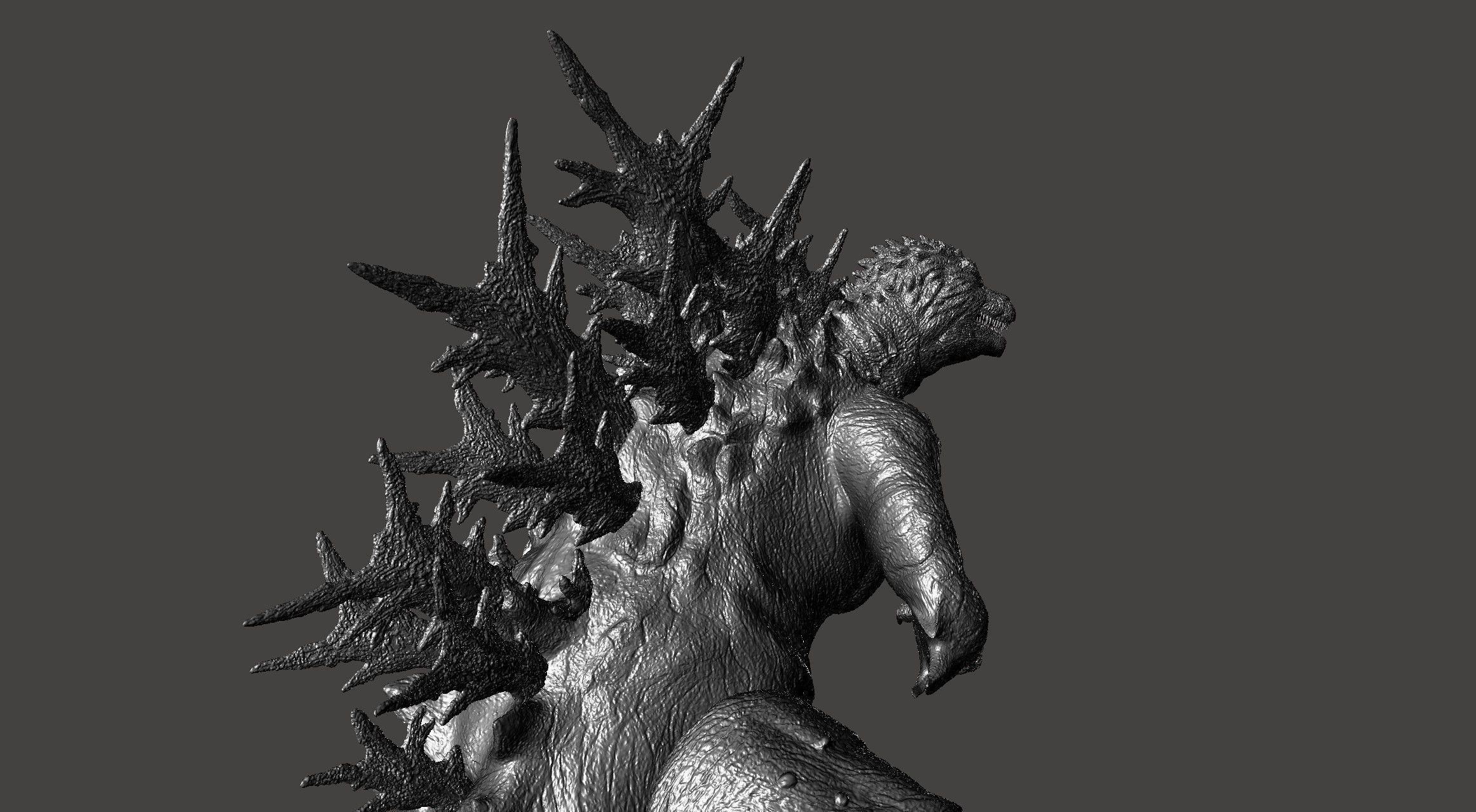 GODZILLA MINUS ONE -1 EXTREME DETAIL DYNAMIC POSE keyed and cut 3D print model_11