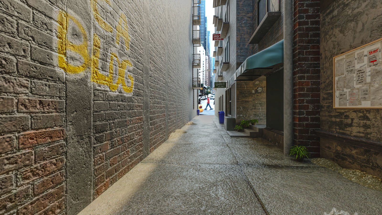 Simple Street Way 3D model_3