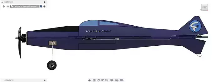 SS Control Line Aircraft Modified Bugatti 100p 