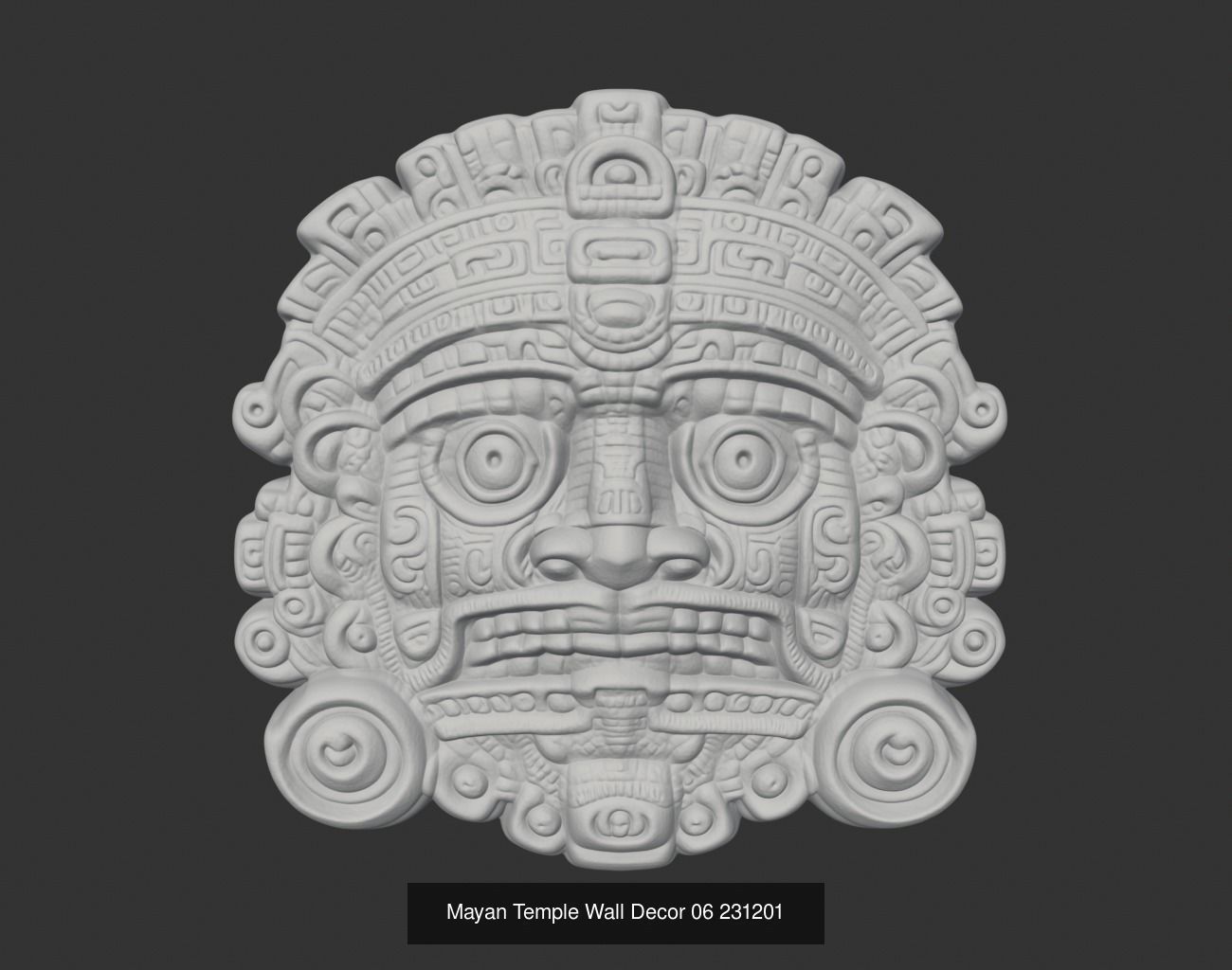 Mayan Temple Wall Decor Pack 231201 3D Model Collection_5